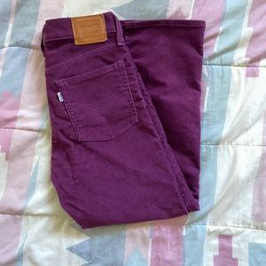 Levi’s Wedgie Corduroy Cropped Straight Leg Jeans